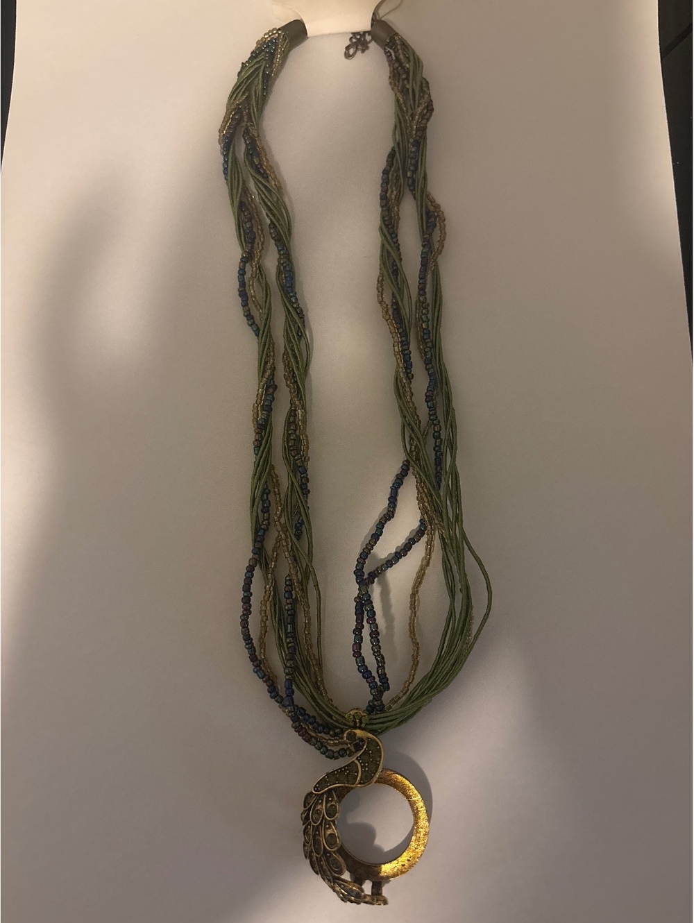 Peacock necklace